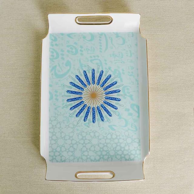 Plateau bleu Arabia 43 x 28 cm
