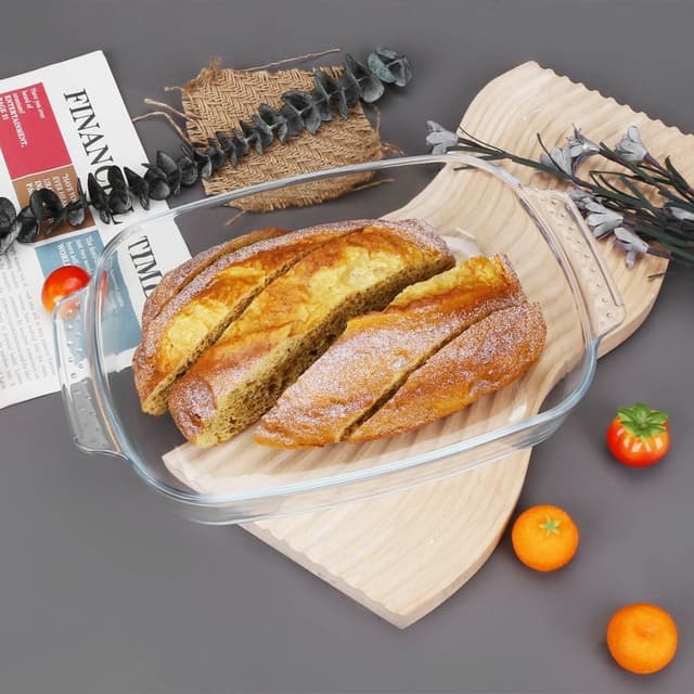 Plat à four rectangulaire en verre Danube Home avec poignée 2600 ml